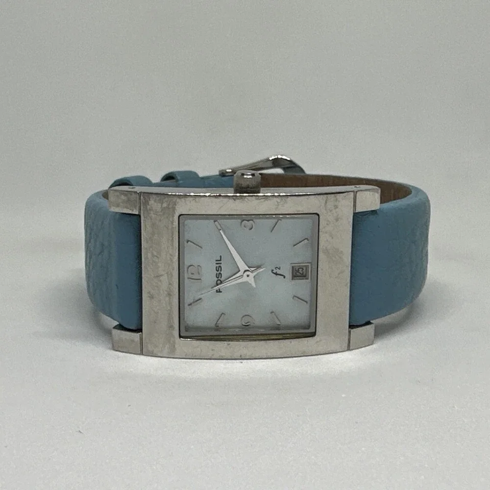 Fossil ES9756 Women's Blue Leather Straps Analog Dial Quartz Wristwatch HME742